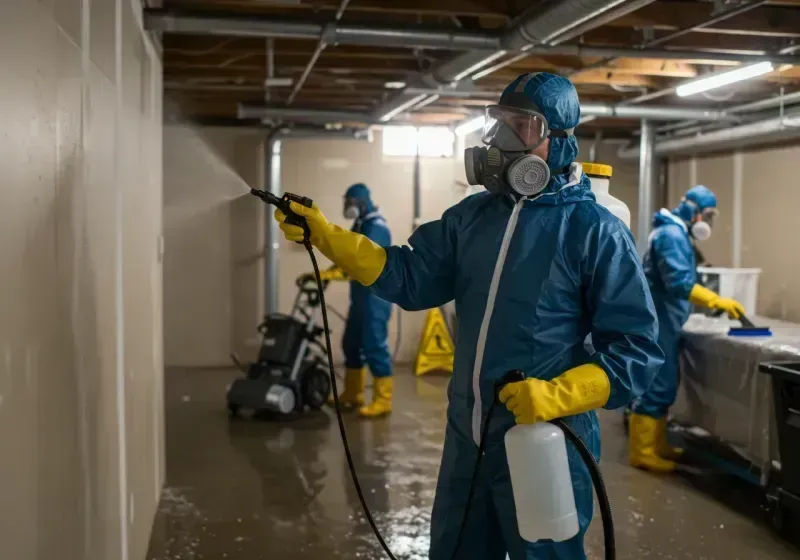 Basement Sanitization and Antimicrobial Treatment process in Richlandtown, PA